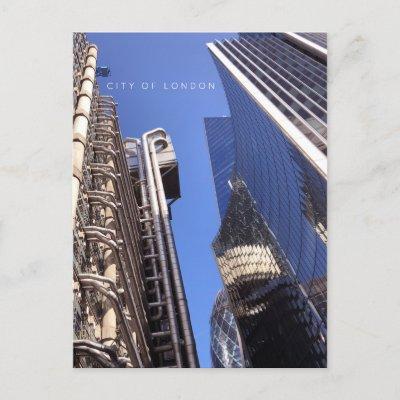 City of London | Lloyd's building in the sky photo Postcard