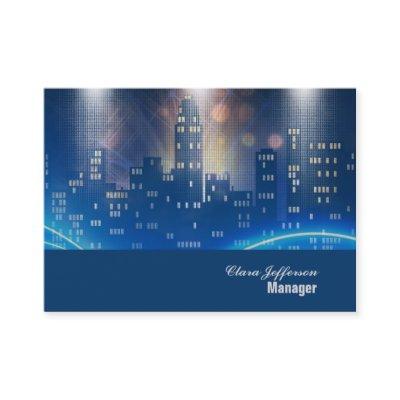 City skyline cool neon urban office