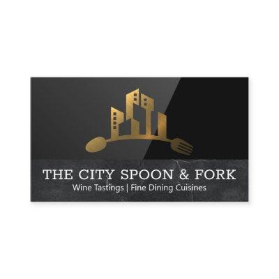 City Utensils Gold Logo | Black Gloss