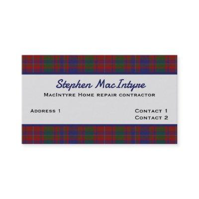 Clan MacIntyre Tartan Plaid Custom