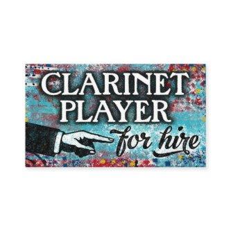 Clarinet Player For Hire  - Blue Red