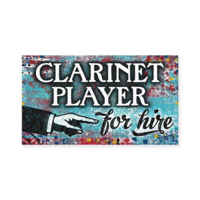 Clarinet Player For Hire - Blue Red