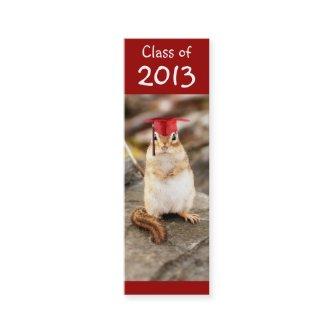 Class of 2013 Graduating Chipmunk Bookmark Calling Card