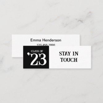 Class of 2023 Stay In Touch Graduation Name Card