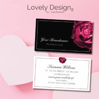 Classic Black and White Lovely Red Rose Simple