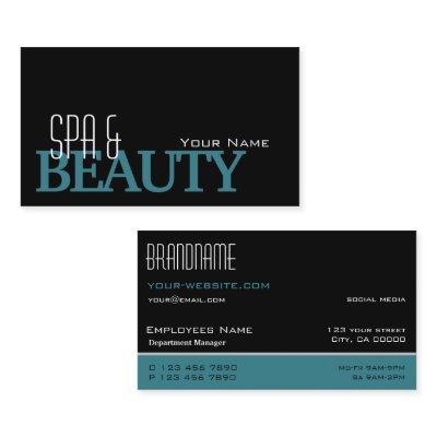 Classic Black Teal White Simple and Professional