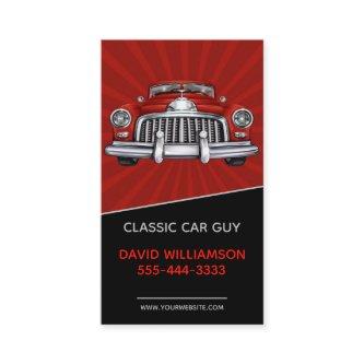 Classic Car Red Black Modern Abstract Photo