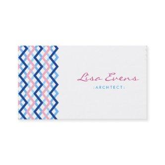Classic Chevron Pattern Blue Pink