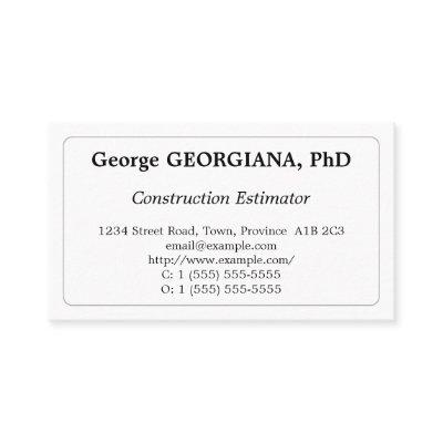 Classic Construction Estimator