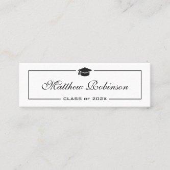 Classic Elegant Graduate Graduation Insert Card