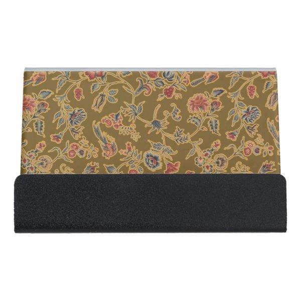 Classic Flower Chintz Pretty Soft Floral Design Desk  Holder