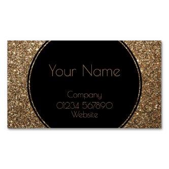 Classic Glamour Gatsby Black and Gold Glitter  Magnet