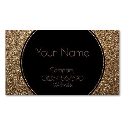 Classic Glamour Gatsby Black and Gold Glitter  Magnet