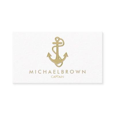 Classic Gold Nautical Anchor