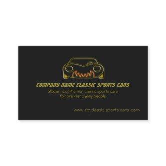 Classic gold sportscar on black - for auto trade