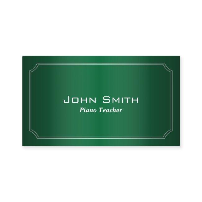 Classic Green Piano Teacher