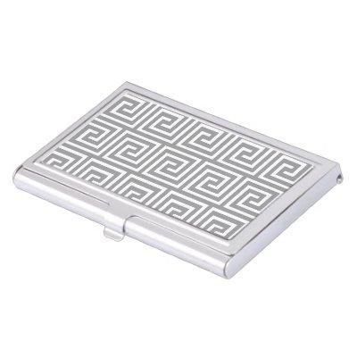 Classic Grey and White Greek Key Pattern Case For