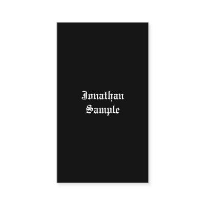 Classic Handwritten Script Black White Retro Look