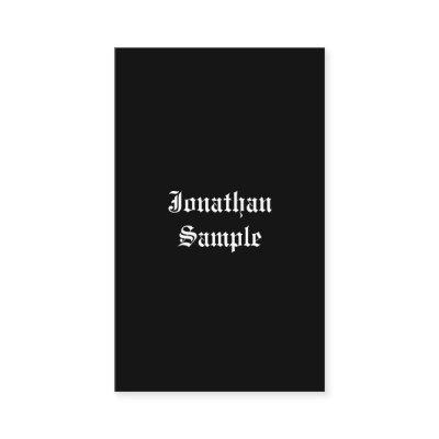 Classic Handwritten Script Black White Retro Look