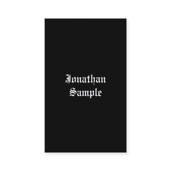 Classic Handwritten Script Black White Retro Look