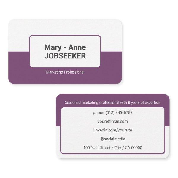 Classic Job Seeker 2 Colored Elegant Purple Plum