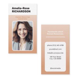 Classic Job Seeker Classy Minimalist Ombre Peach