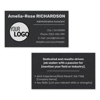 Classic Job Seeker Logo Template Black Kraft Paper