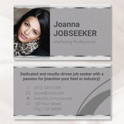 Classic Job Seeker Minimal Elegant Plain Gray