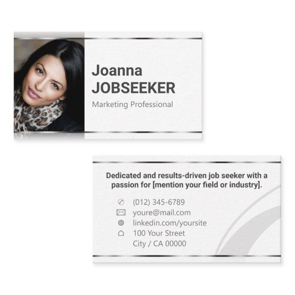 Classic Job Seeker Minimal Elegant Plain White