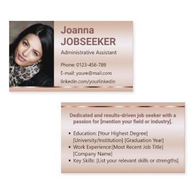 Classic Job Seeker Minimal Ombre Elegant Rose Gold