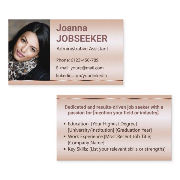 Classic Job Seeker Minimal Ombre Elegant Rose Gold