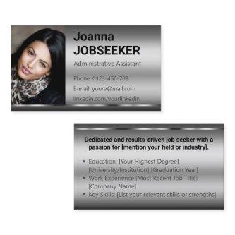 Classic Job Seeker Minimal Ombre Elegant Silver