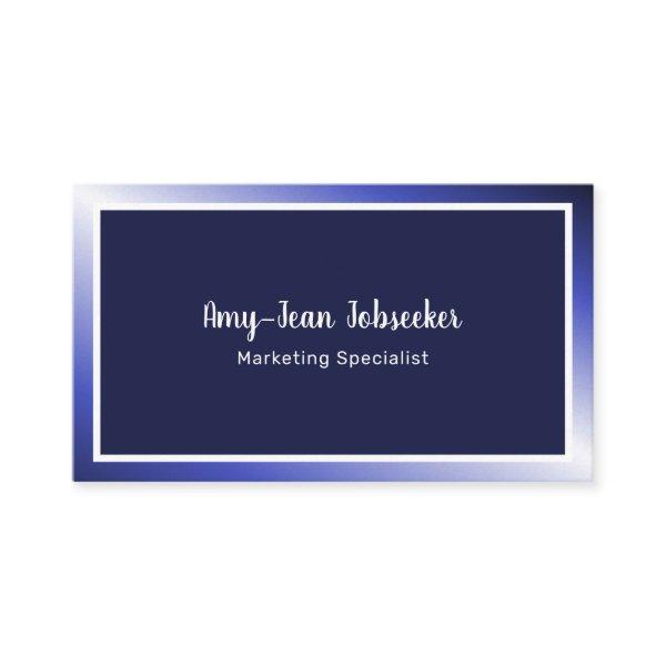 Classic Job Seeker Navy Ombre Simple Minimalist