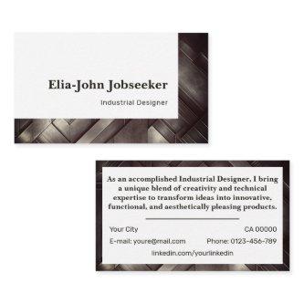 Classic Job Seeker Simple Minimalist Steel Wooden