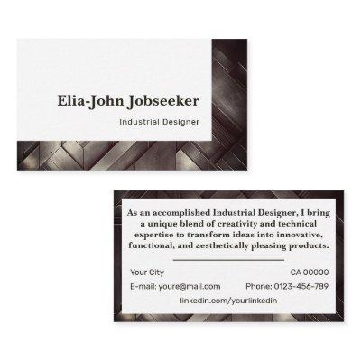 Classic Job Seeker Simple Minimalist Steel Wooden