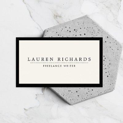 Classic Luxe Black and Ivory with Social Media