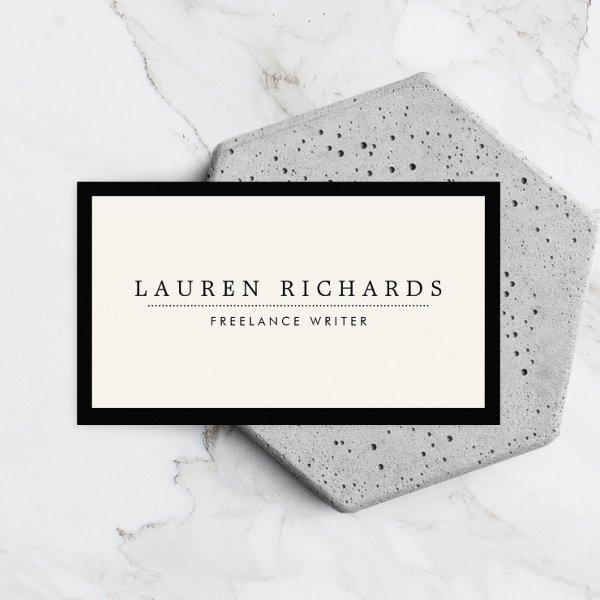 Classic Luxe Black and Ivory with Social Media