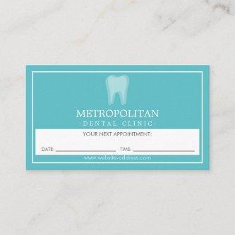 Classic Modern Dentist Tooth Logo Aqua Appointment