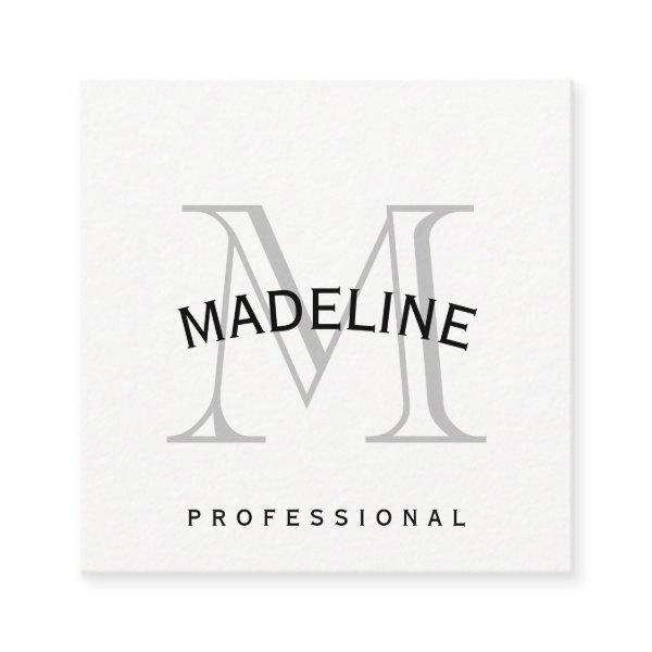 Classic Monogram Arc Text Square