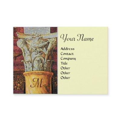 CLASSIC MONOGRAM, bright brown ,grey,yellow