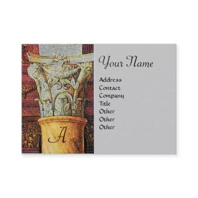 CLASSIC MONOGRAM, bright brown ,grey,yellow