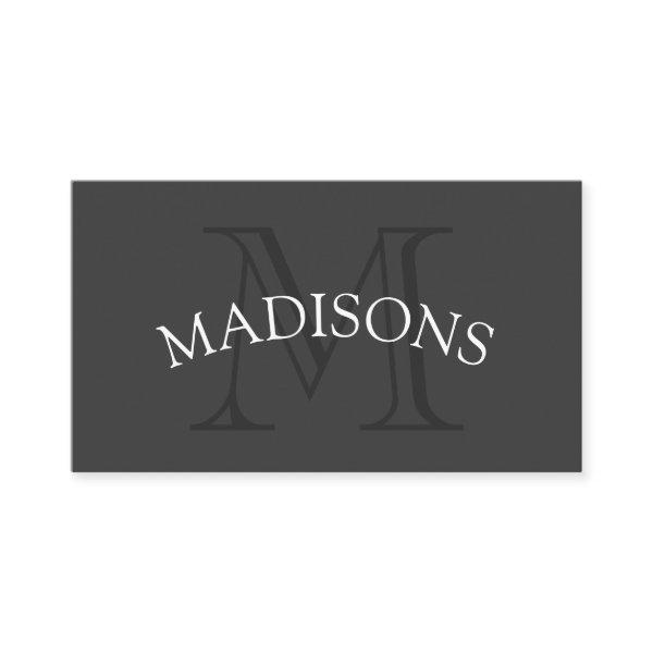 Classic Monogram Gray with Arc Text
