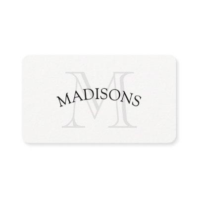 Classic Monogram Gray with Arc Text