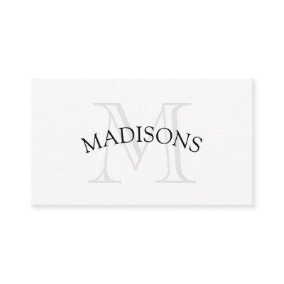 Classic Monogram Gray with Arc Text