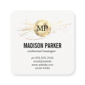 Classic Monogram Luxe Gold Brushed Square