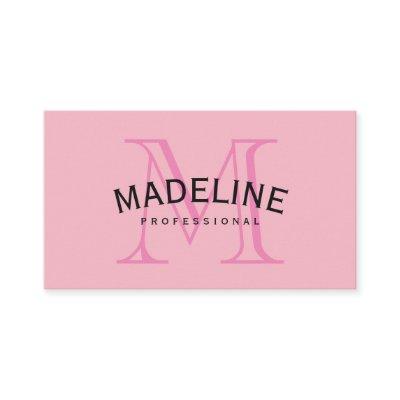 Classic Monogram Pink with Arc Text