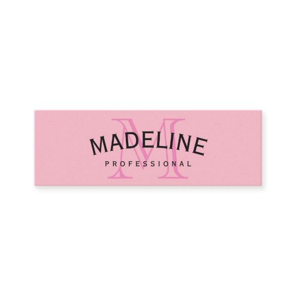 Classic Monogram Pink with Arc Text Mini