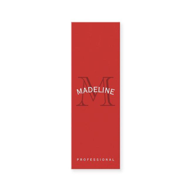 Classic Monogram Red with Arc Text Mini