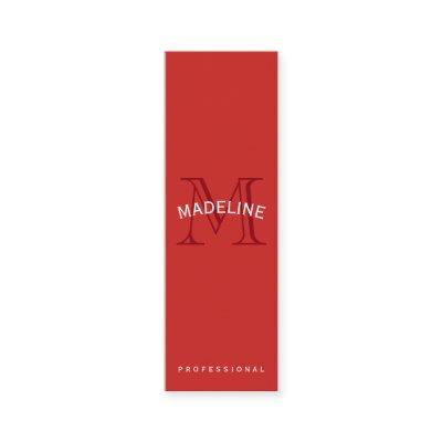 Classic Monogram Red with Arc Text Mini