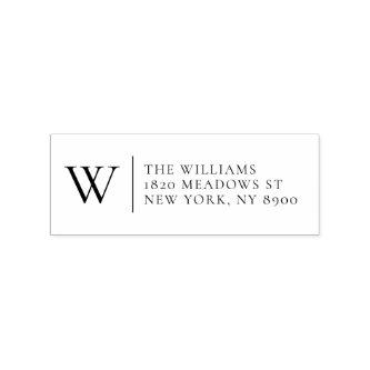 Classic Monogram Self Inking Return Address Stamp